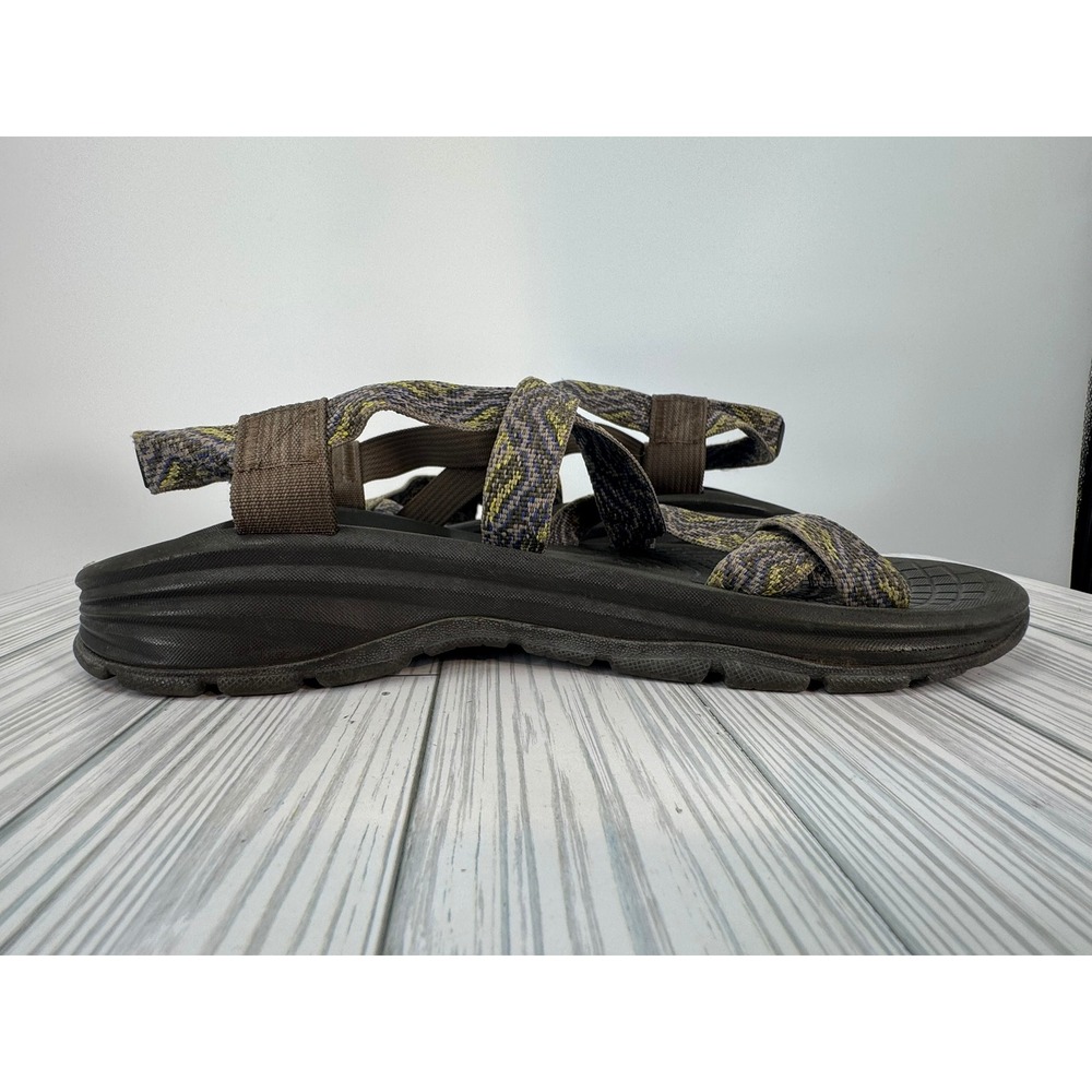 Chaco Z/2 Classic Mens Sandals Sz 10 Brown Geometric Toe Loop Hiking Water Sport - Picture 4 of 12